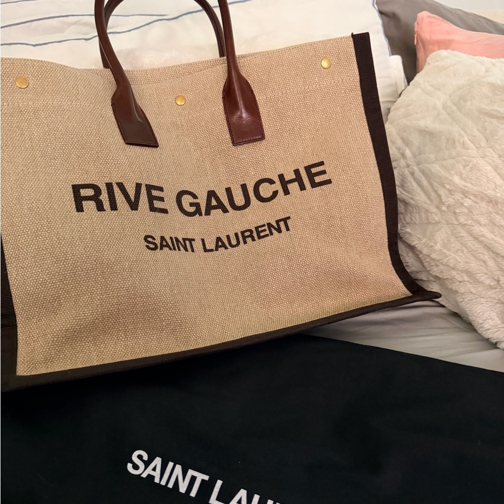 Saint Laurent Rive Gauche Brown Tote